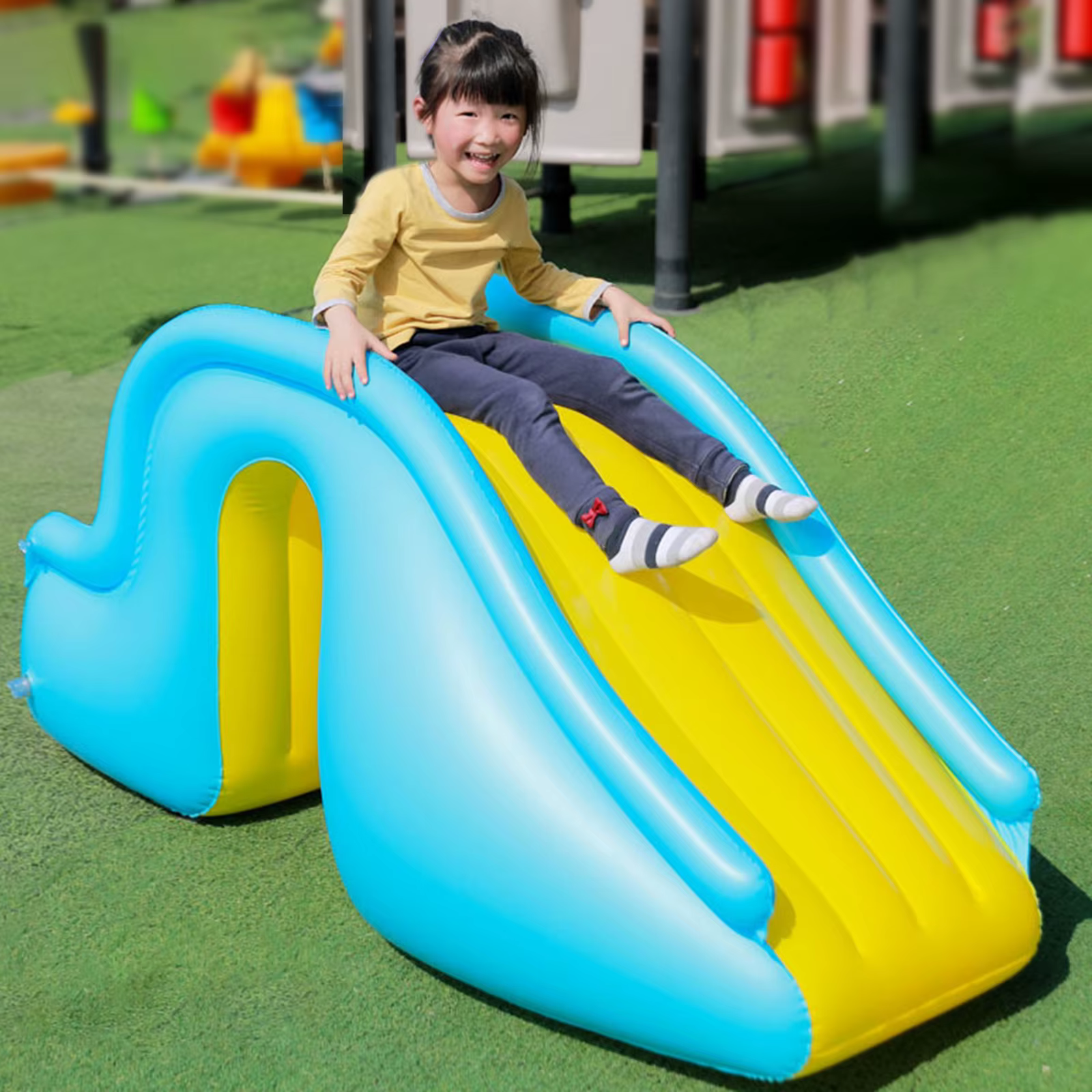 Glissière gonflable pour enfants, piscine hors sol, jardin