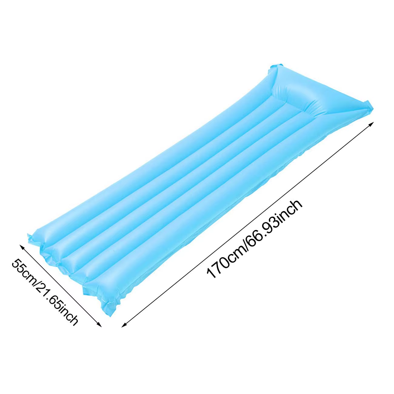 1PC Flotteur de piscine gonflable avec oreiller de tête, transat léger pour adultes, idéal pour la d