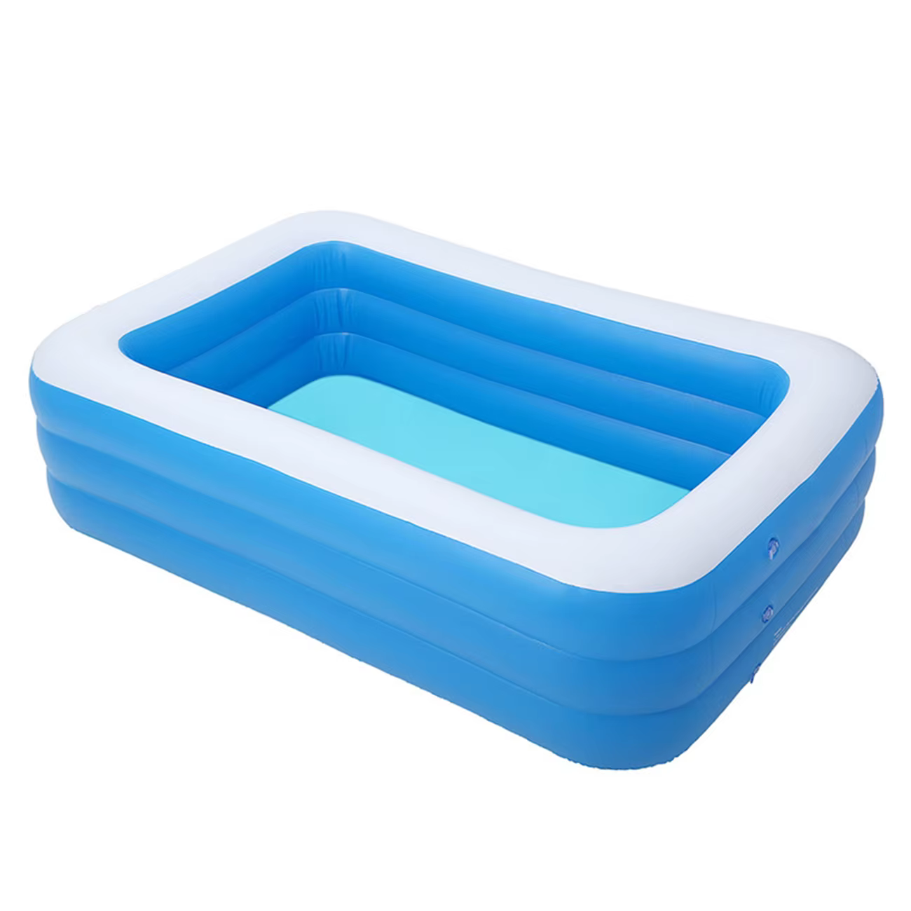Piscine familiale gonflable rectangulaire bleue 1 pièce, piscine, loisirs de plein air, plage, fête