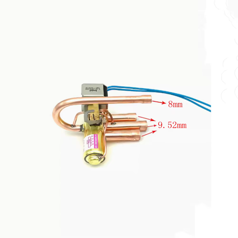 Électrovanne d'inversion de pompe à chaleur AC 220V 50/60Hz, 4 voies, 3mpa, pour climatisation