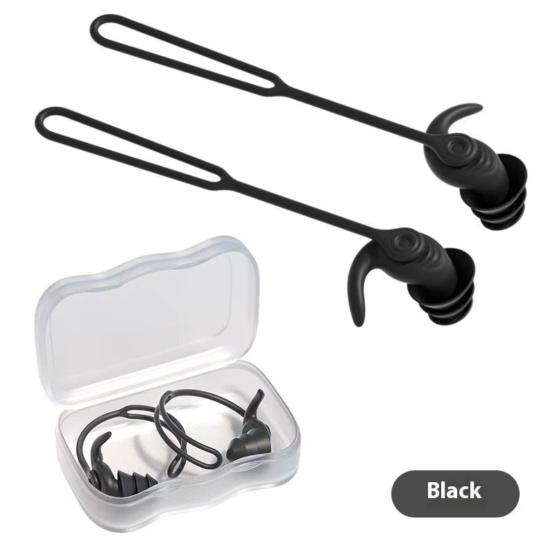 Bouchons d'oreille de natation avec corde en Silicone, étanches, Anti-bruit, pour piscine, accessoir