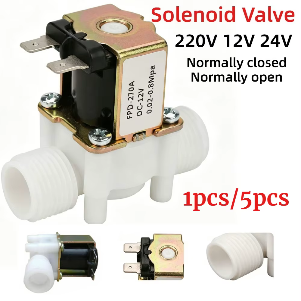 Vanne électromagnétique solaire 12V/24V/220V normalement fermée/ouverte pour l'entrée d'eau