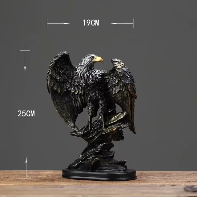 Statue d'aigle en résine, décoration de maison, Statue de bureau, symbole de pouvoir de la liberté d