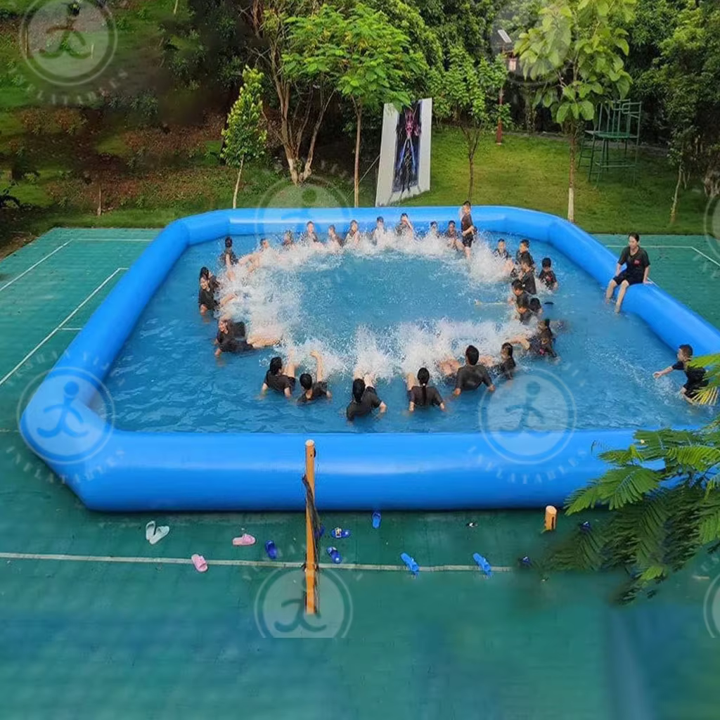 Grande piscine gonflable de couleur et de taille personnalisées, bateau pare-chocs d'eau gonflable p