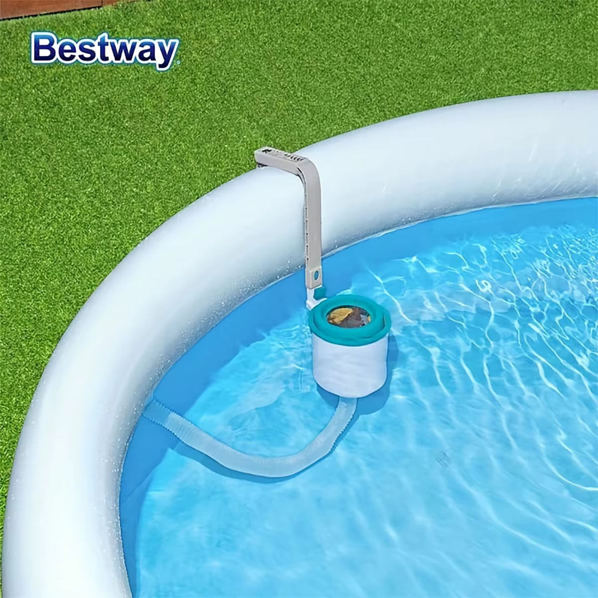 Bestway 58233 800 GPH nettoyeur de débris d'écumoire de Surface de piscine hors sol avec installatio