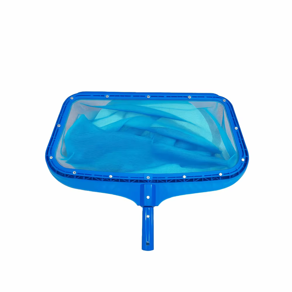 Filet d'écumoire de piscine de grande capacité, maille Fine, bord facile, sans poteau avec cadre ren