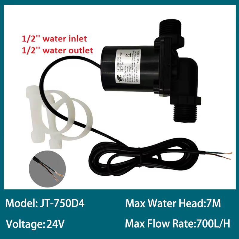 Pompe sans brosse solaire à faible bruit de C. C 12V 24V de pompe à eau micro JT-750D de SubSN Max 7