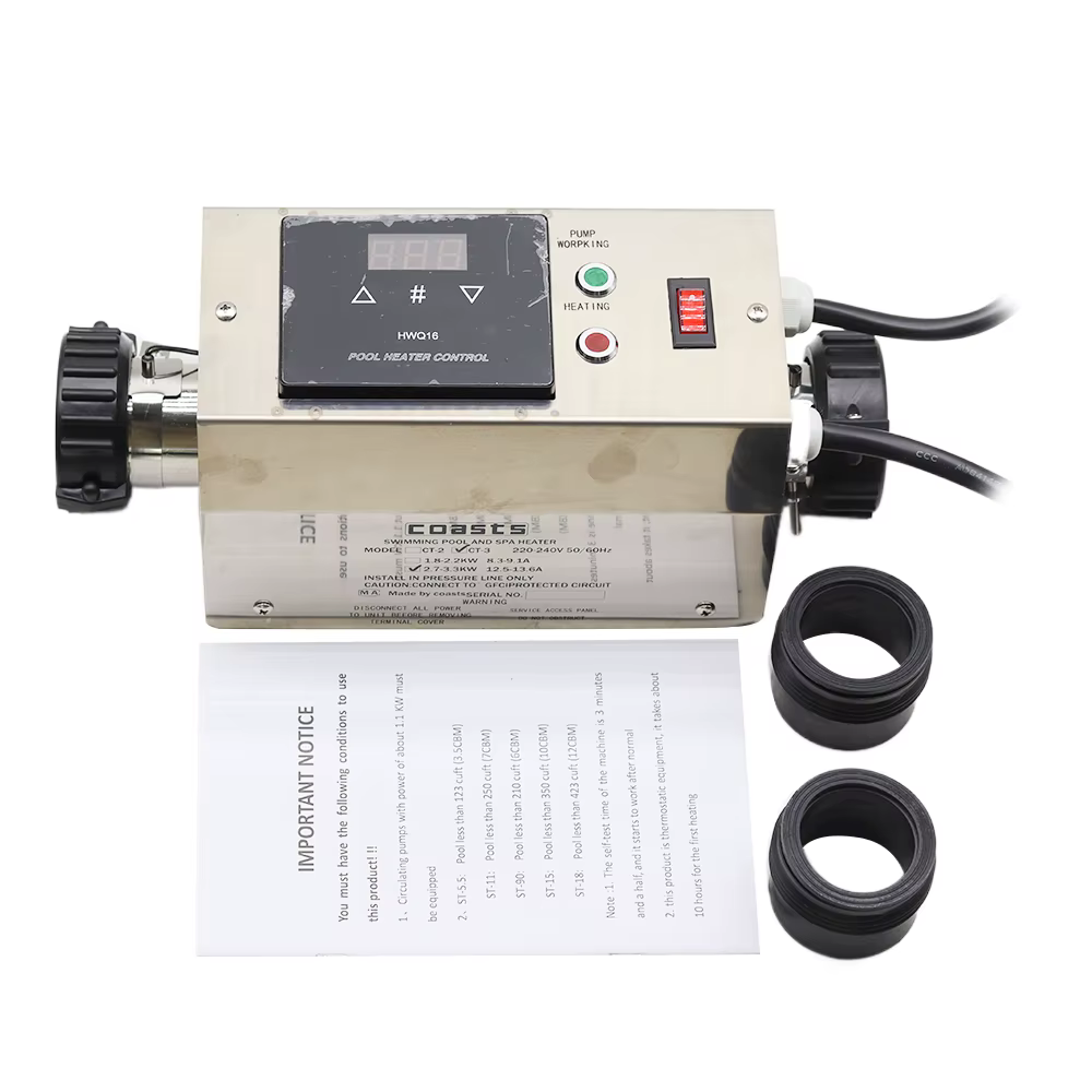 Nouveau 3KW 220V piscine chauffage électrique piscine et SPA bain chauffage baignoire chauffe-eau Th