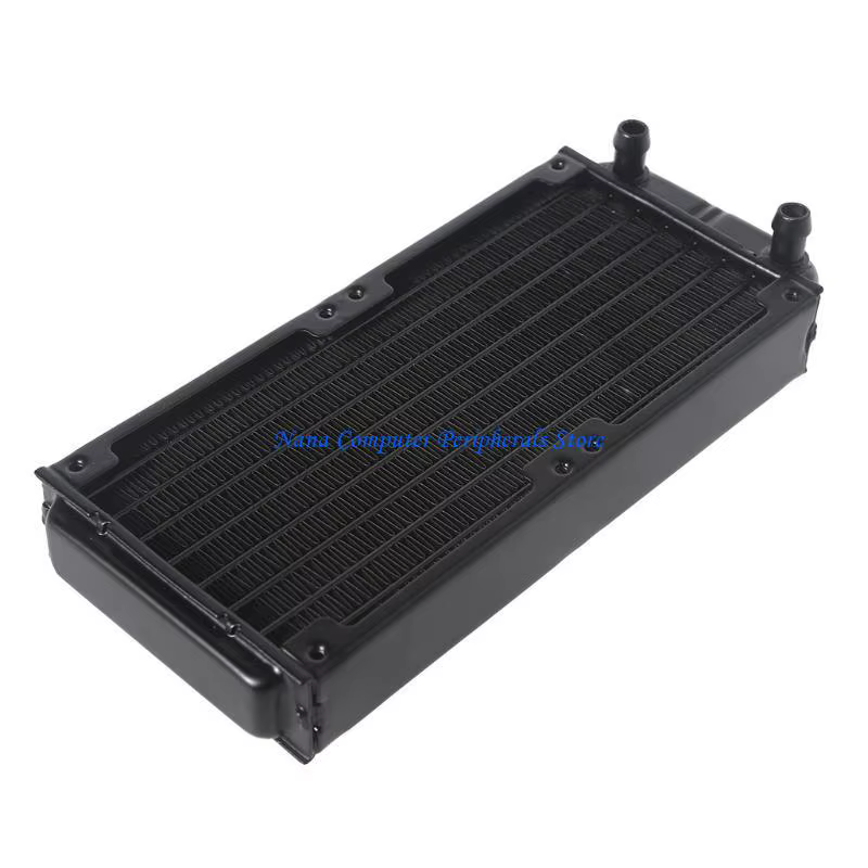 Radiateur refroidissement à eau pour ordinateur, 80mm, 10 tubes, filetage femelle G1/4, Dissipation