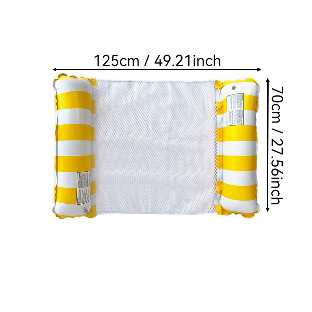 Gonflable pliable flottant rangée piscine fête eau hamac Air matelas Pvc rayure eau flottant tapis g