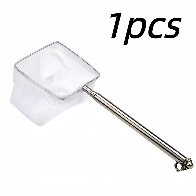 Mini filet de pêche en acier inoxydable à mailles fines, accessoire durable et extensible pour la pê