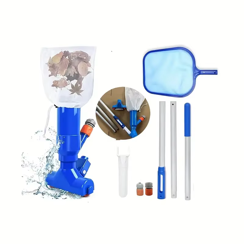 Kit d'aspirateur de piscine propre - Outil de nettoyage de piscine au sol portable