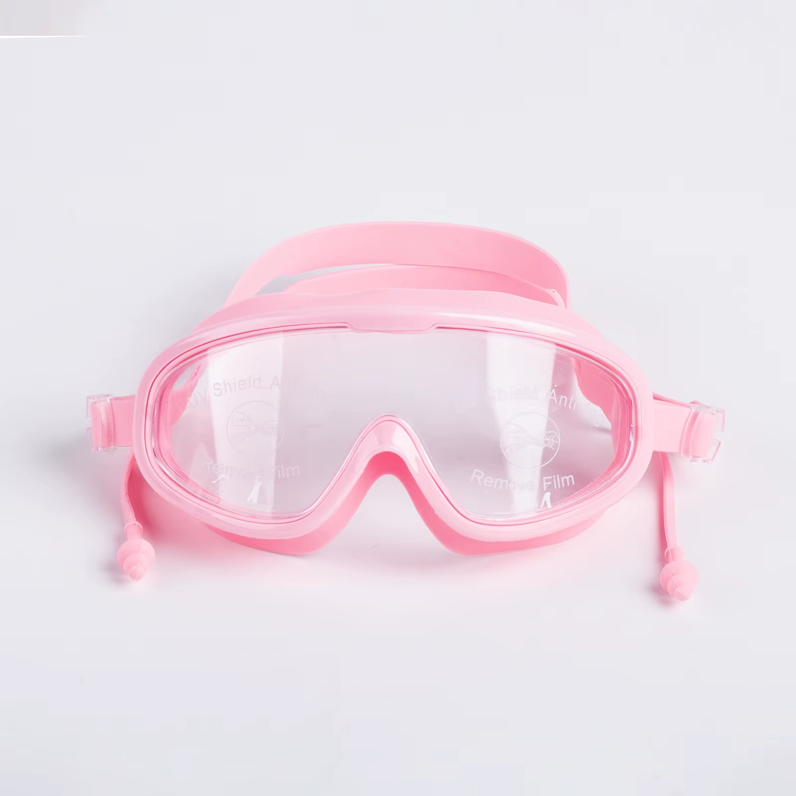 Grands lunettes de natation roses à joint souple, lunettes de natation Anti-fuite à Vision large pou