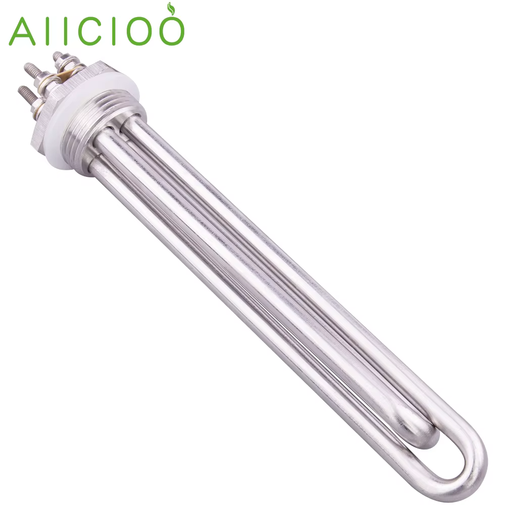 AIICIOO 48V élément chauffant DN25 1 pouce BSP Immersion eau solaire tubulaire chauffage électrique