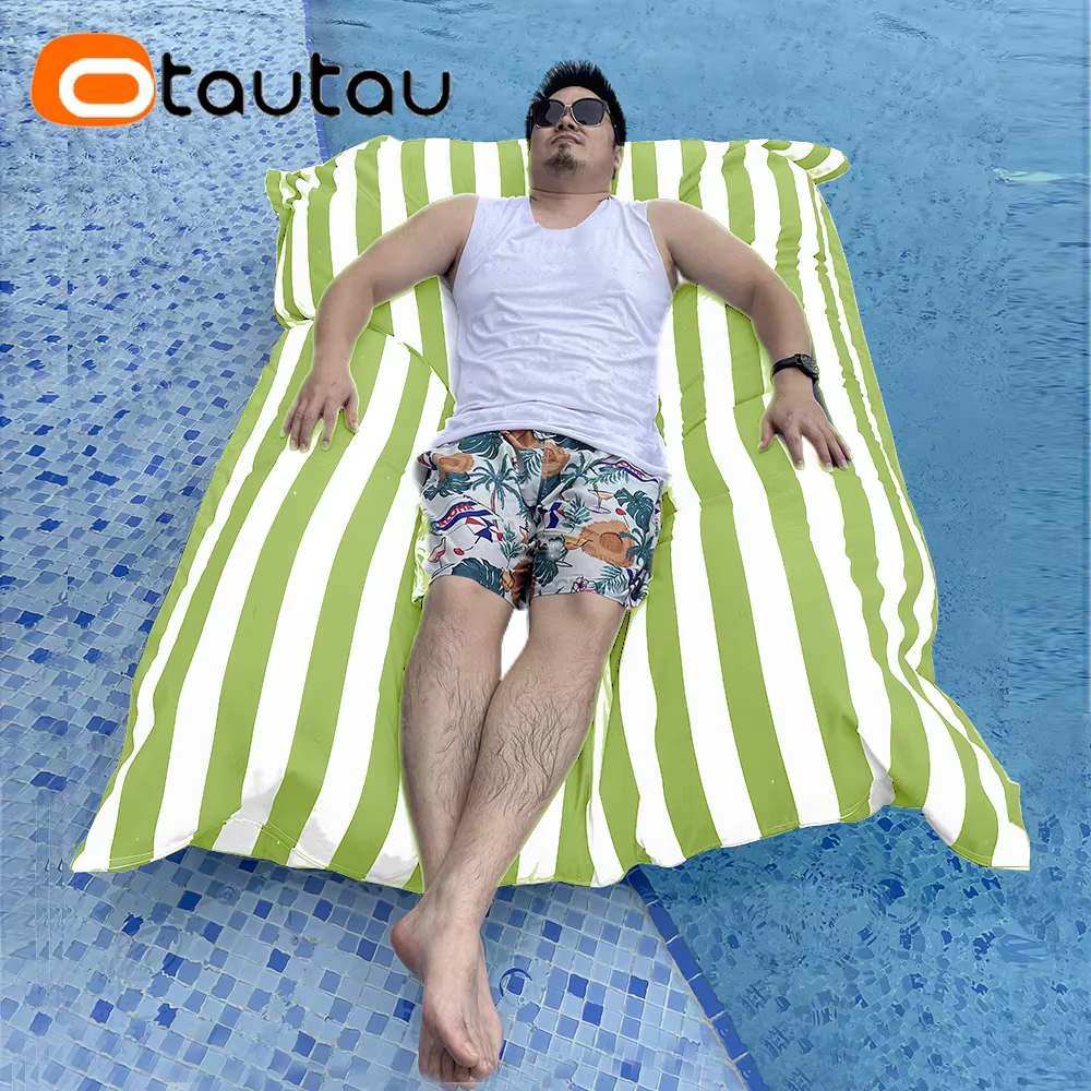 OTAUTAU 140x180 cm Housse de pouf flottante pour piscine DD096【Pas de remplissage! Besoin d'acheter