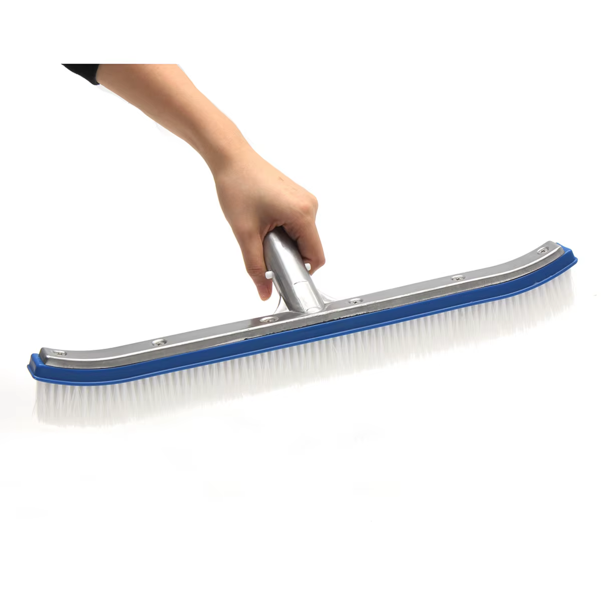 Brosse de piscine en Nylon et acier inoxydable, tête de brosse robuste de 18 pouces pour le nettoyag