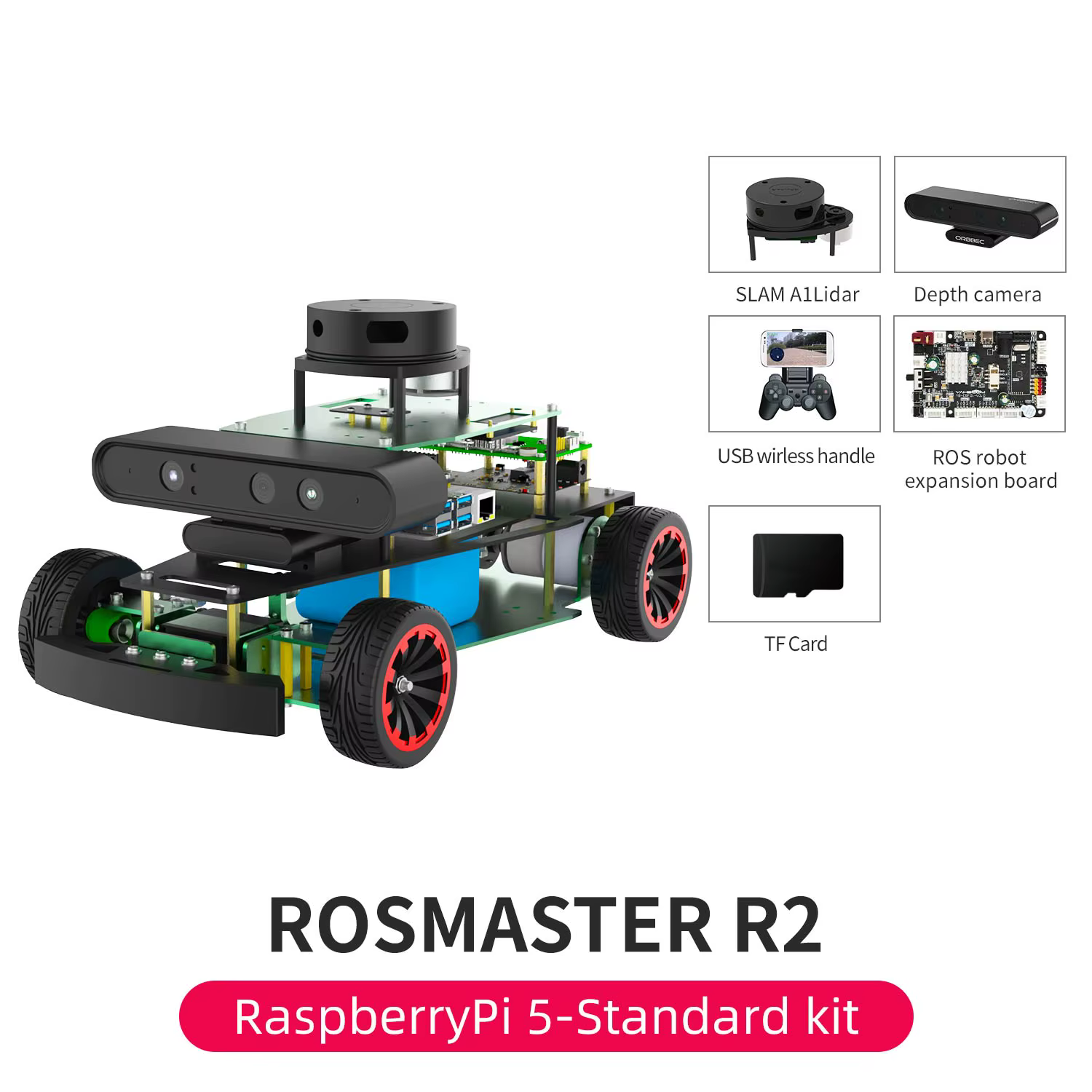 ROSMASTER R2 ROS2 Robot Direction Ackerman Programmation Python IA Cartographie SLAM Navigation Pilo