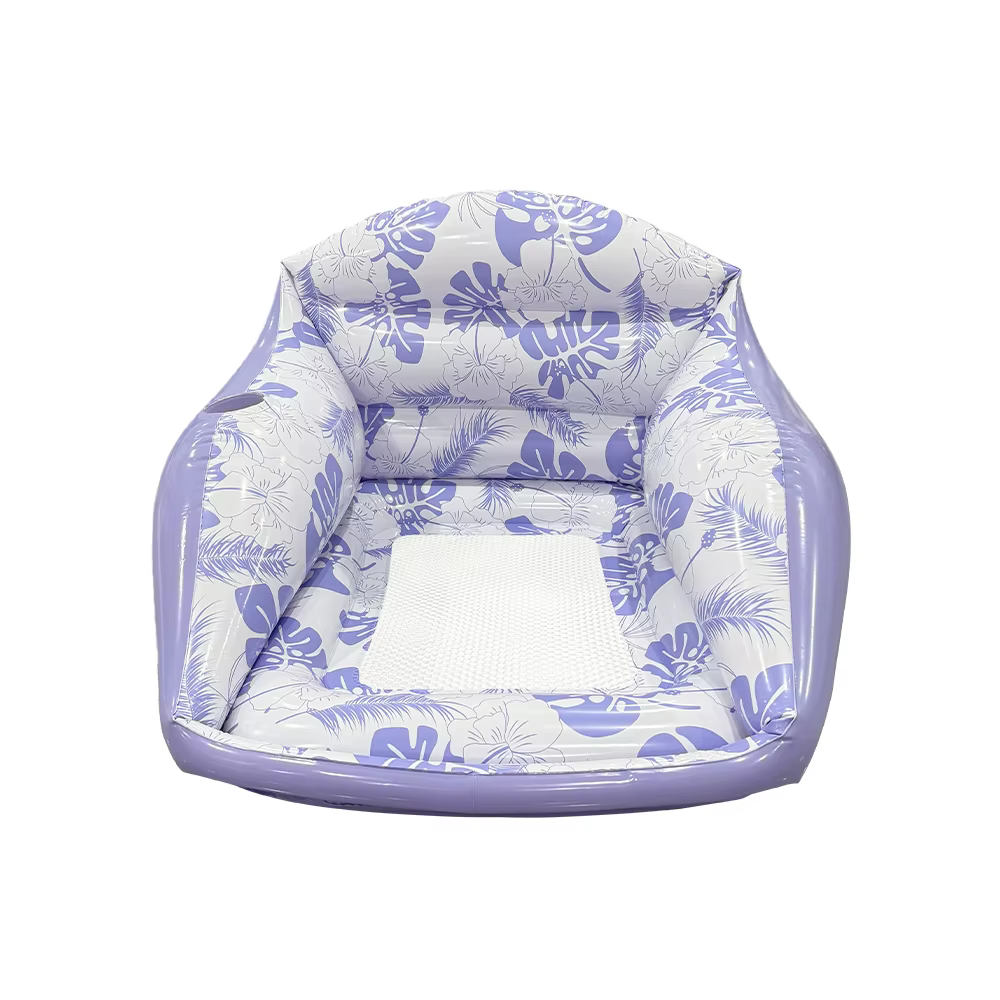 1 chaise longue gonflable flottante pour piscine, plage, fête en mer, rassemblement décontracté - Si