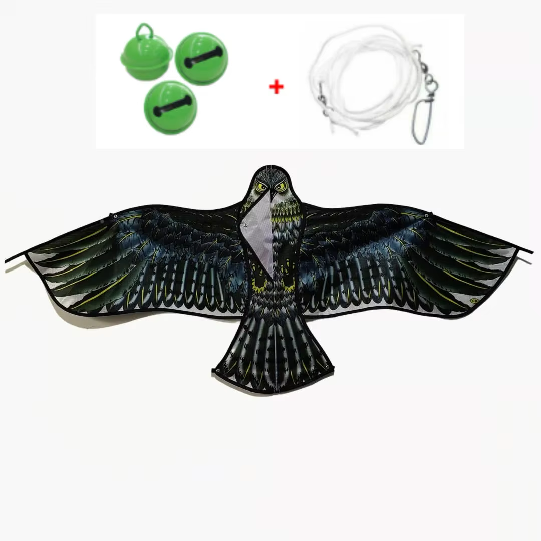 Anti oiseau volant faucon cerf-volant répulsif d'oiseaux grands cerfs-volants aigle épouvantail leur