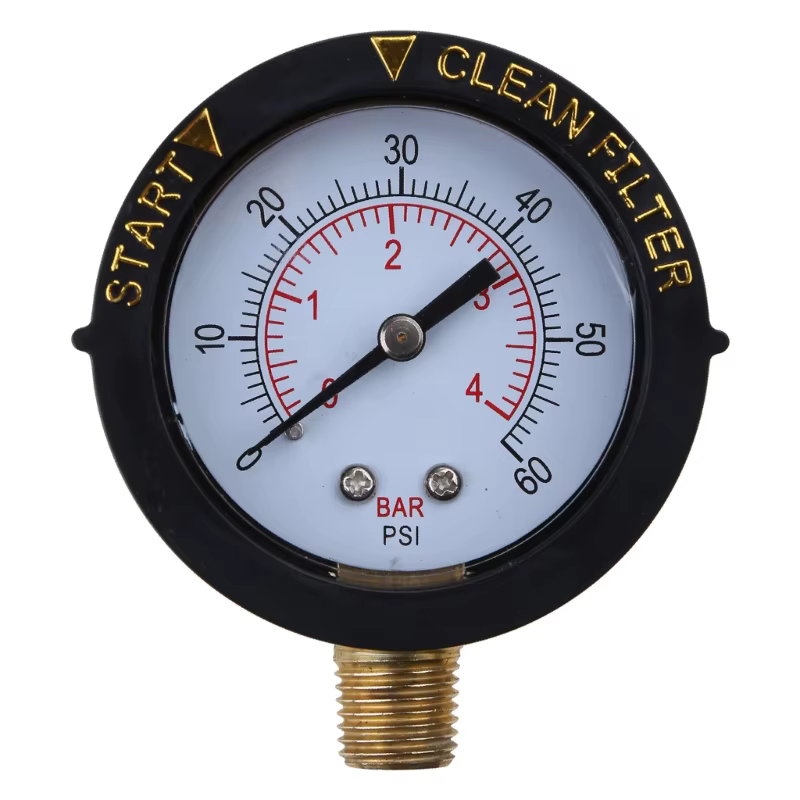 Jauge de pression d'eau utilitaire pour piscine, filtre propre à cadran 2 ", 60psi avec réglage pour