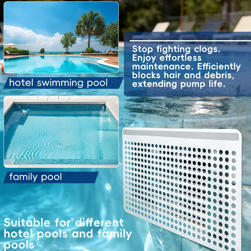 Panier de remplacement magnétique en maille fine pour écumeur de piscine, couvercle de vidange en mé