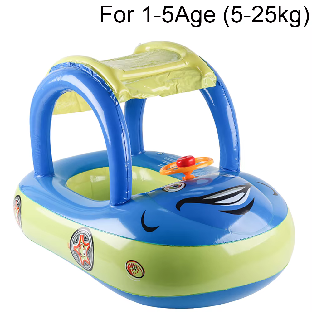 Flotteurs de piscine en forme de voiture pour tout-petits, jouets de plage avec anneau de natation p