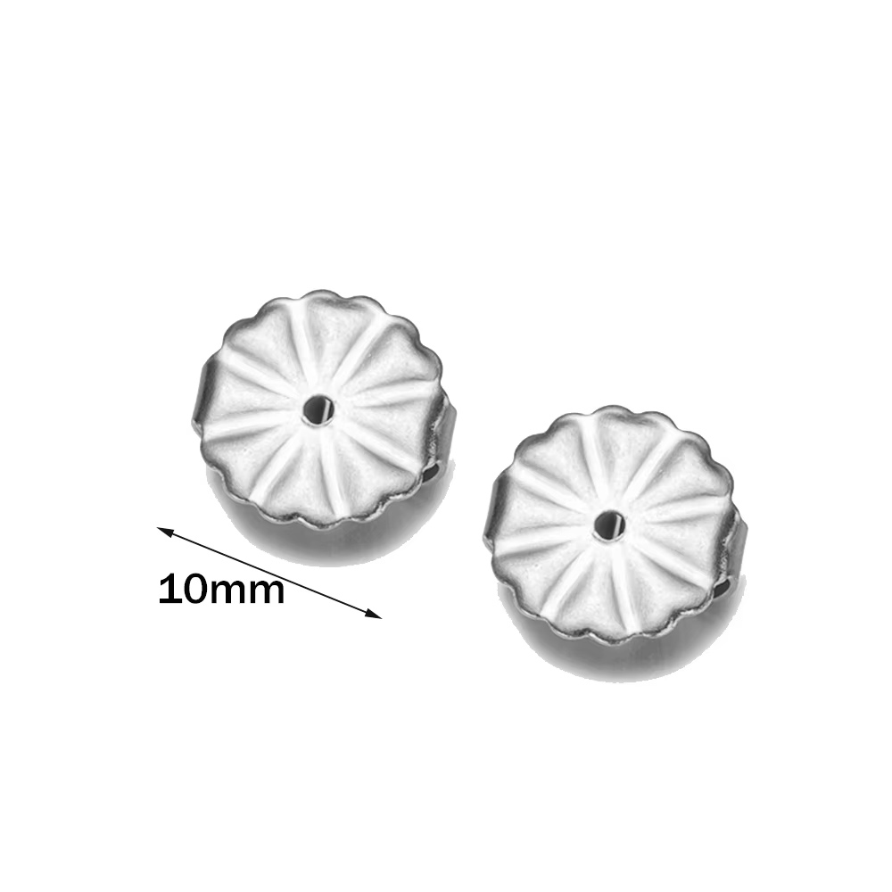 10 paires de boucles d'oreilles en acier inoxydable doré, dos sécurisé, pour oreilles tombantes, bou