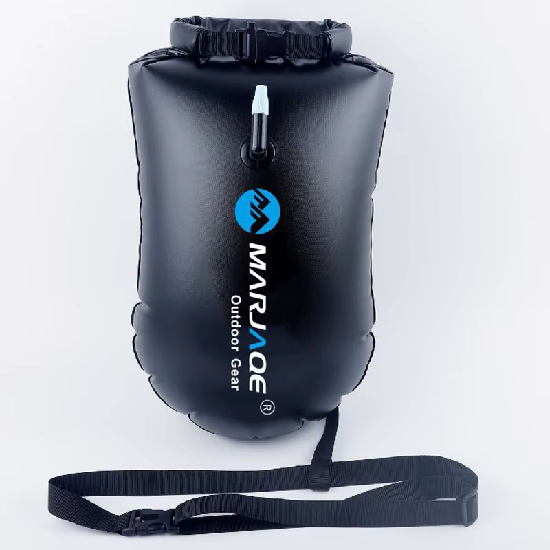 Bouée de sauvetage gonflable portable 20L avec sac de rangement étanche et ceinture de maintien pour