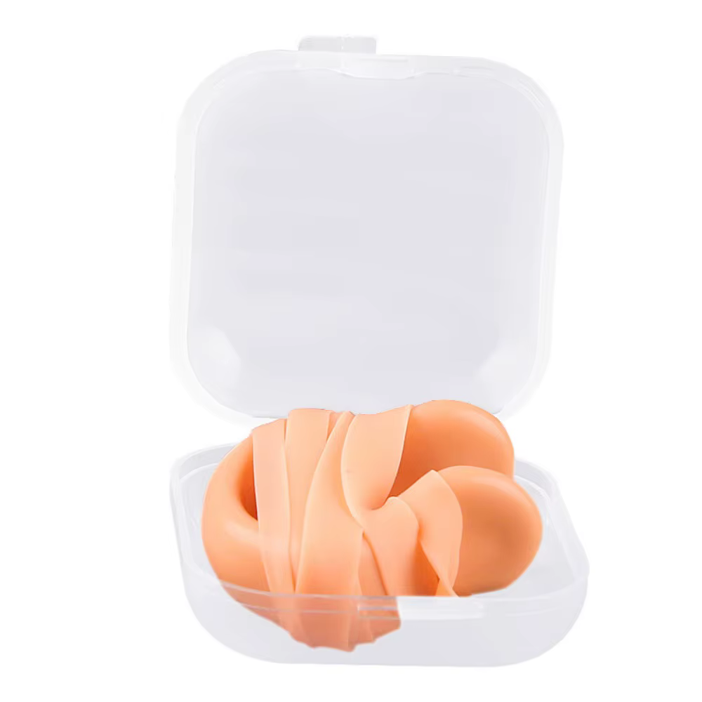 Clip nasal de natation avec cordon en silicone et latex, souple et étanche, bouchons nasaux de natat