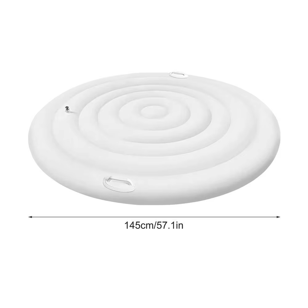 Couverture de spa gonflable ronde avec poignées, protection thermique et coupe-vent pour spa extérie