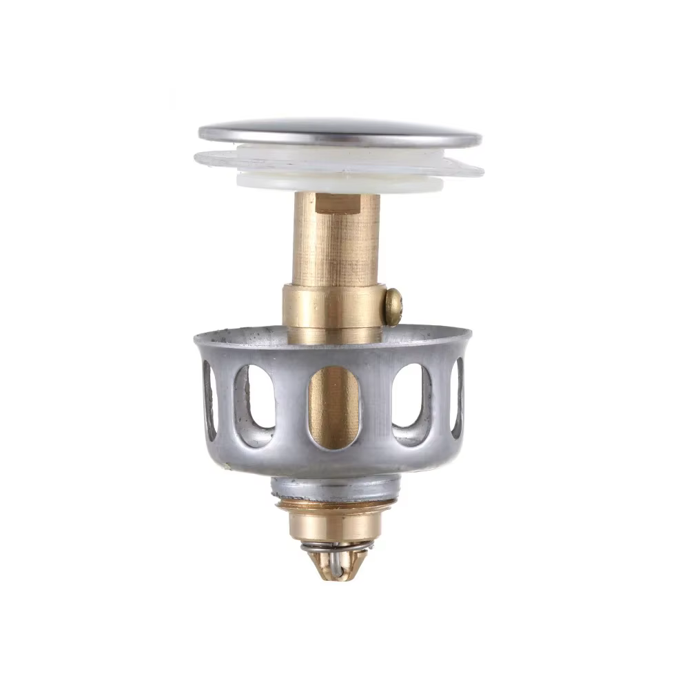 Bonde de vidange universelle en métal avec filtre, valve pop-up, bouchon de vidange, filtre de baign
