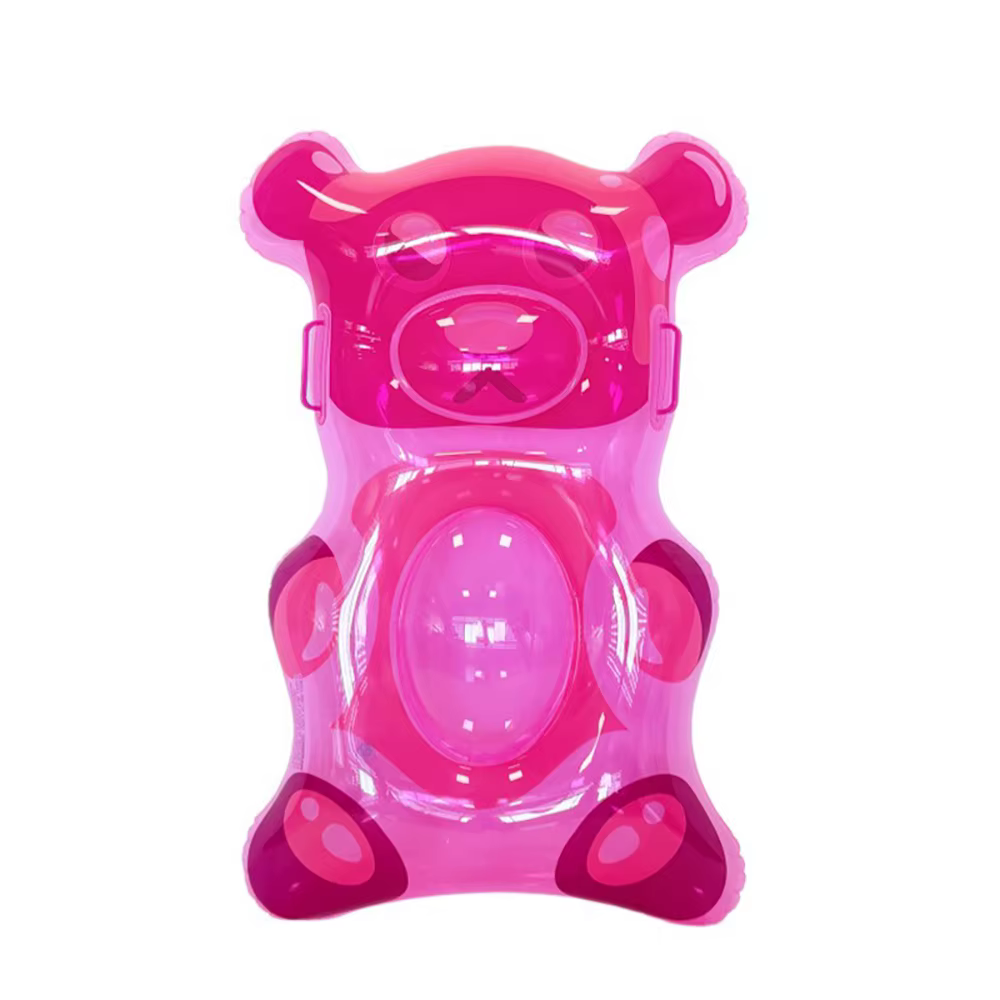 1 pièce Flotteur gonflable en forme d'ours gommeux pour enfants, planche de surf aquatique mignonne