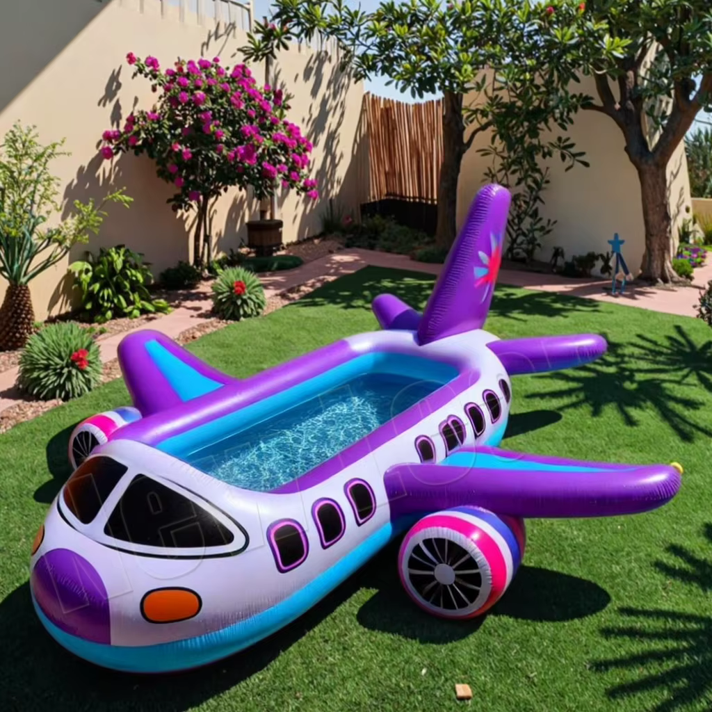 Piscine intérieure gonflable commerciale, avion d'eau en Pvc, fête de piscine d'été familiale person
