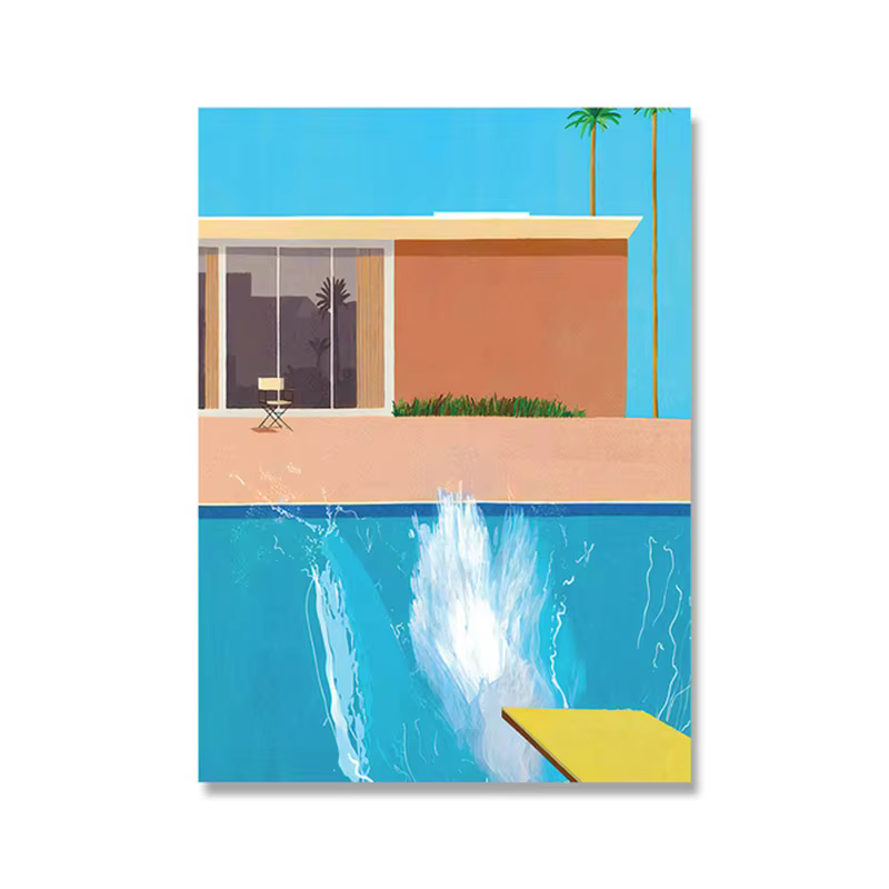 Peinture sur toile sans cadre David Hockney Bigger Splash, affiches et impressions sur le thème de l