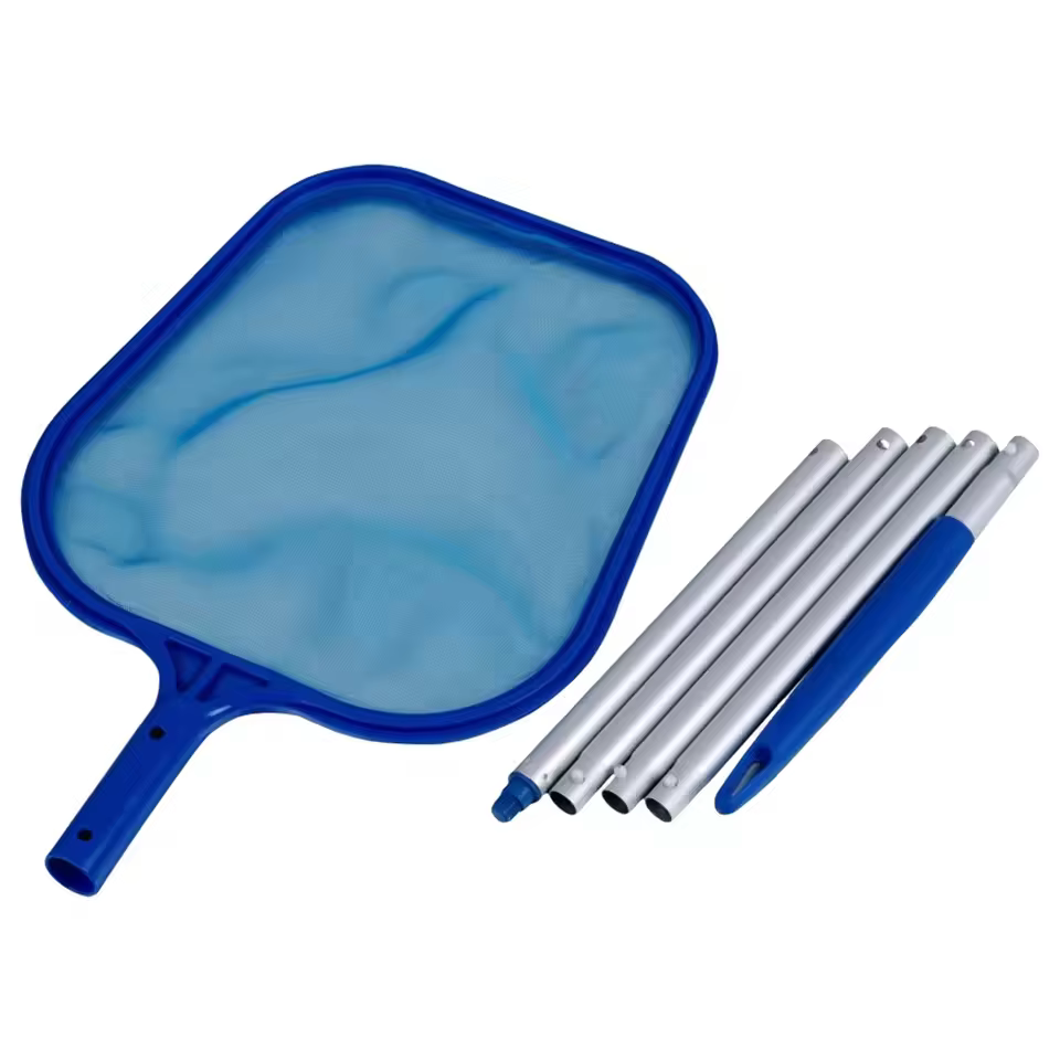 Filet d'écumoire de feuilles de piscine avec 5 Sections, poteau en aluminium, sac en maille Ultra Fi