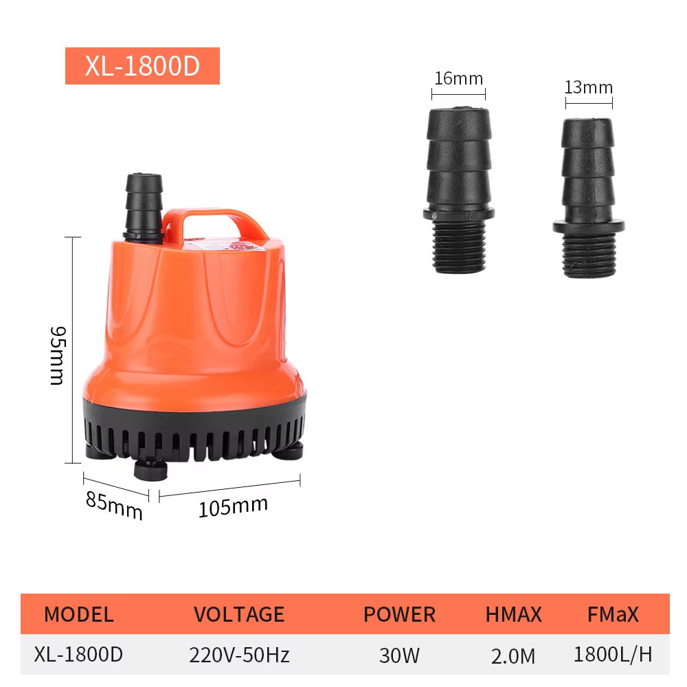 Pompe Submersible à aspiration inférieure multifonctionnelle silencieuse, adaptée aux aquariums, fon