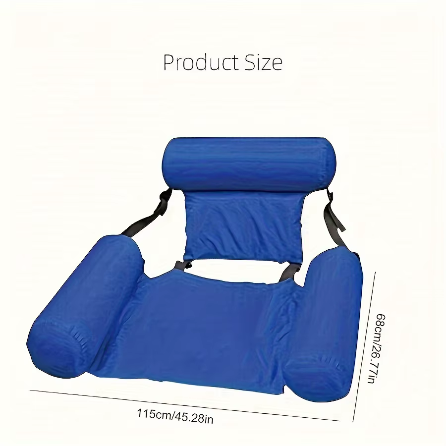 Chaise longue gonflable de luxe en PVC durable - Canapé-lit flottant pliable et portable pour piscin