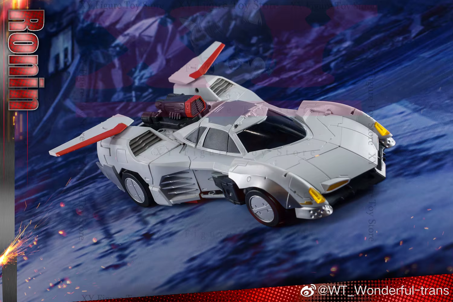 Nouvelle Transformation merveilleux Trans WT01 WT-01 RONIN Robot à dérive blanche chef-d 'œuvre figu
