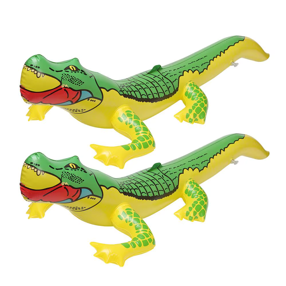 Lot de 2 Ballons Gonflables Crocodile de Haute Qualité pour Piscine et Plage – Idéal pour l'Été