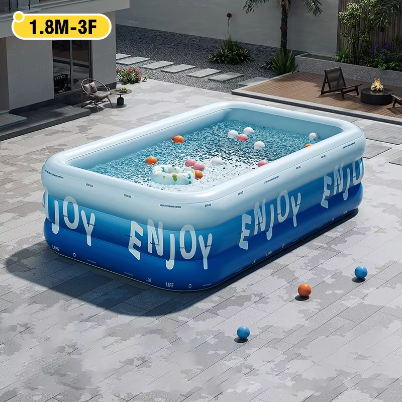 Grande piscine épaisse de 1.8/2.1/2.6M, pour adultes et enfants, anti-fuite, piscine intérieure et e