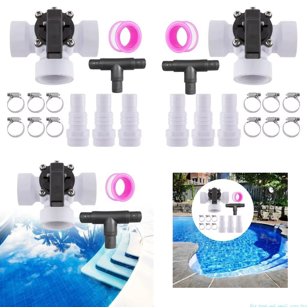 581c 12 pièces Vannes dérivation piscine définies avec une connexion à 3 voies pour les systèmes fil