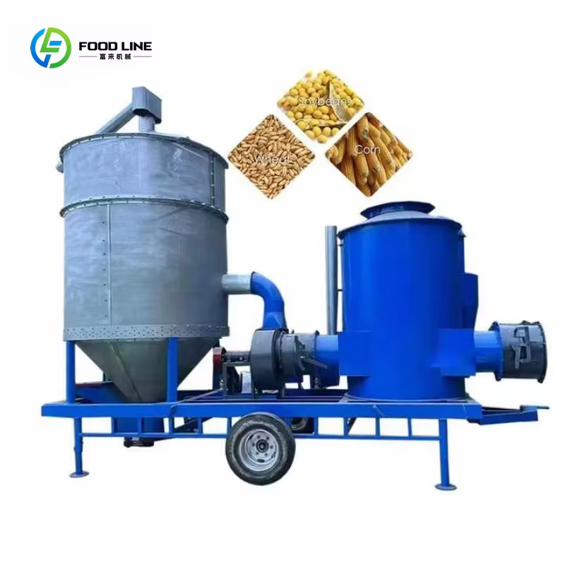 Séchoir mobile compact personnalisé pour riz paddy, capacité 20 tonnes par lot, pour riz cru, riz ét