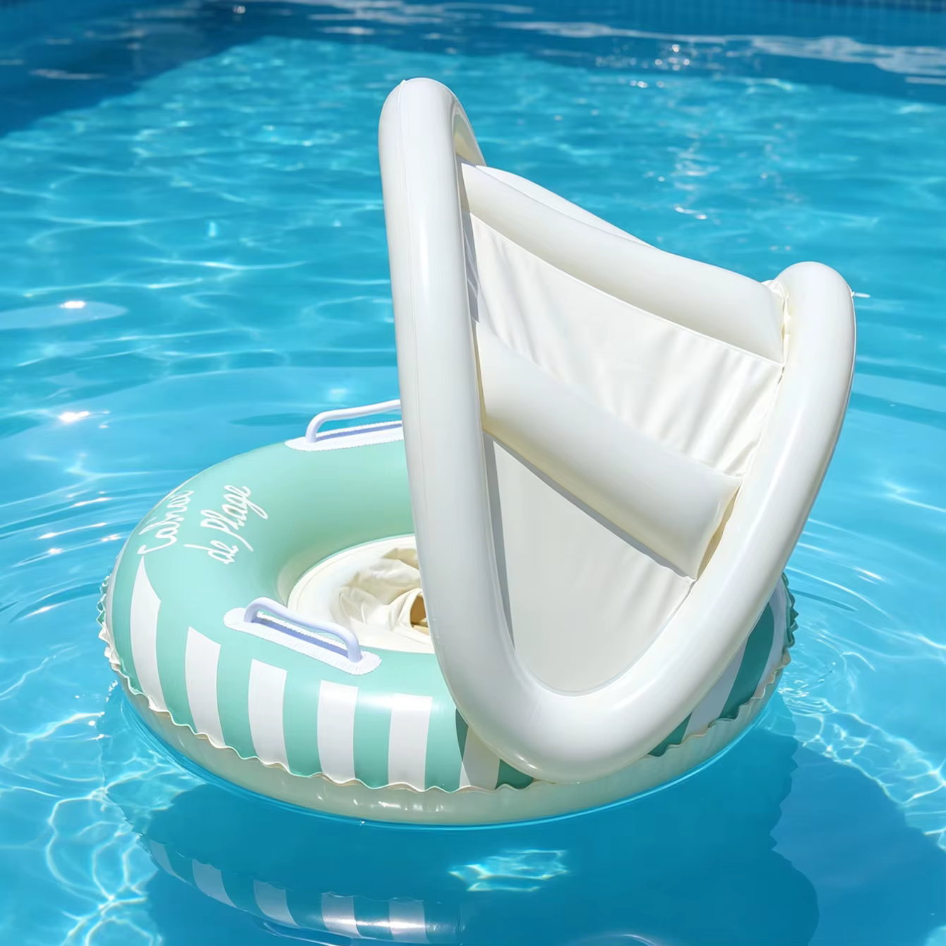 1 pièce Bouée gonflable avec auvent pare-soleil