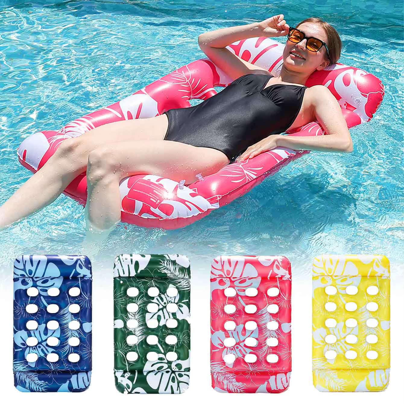 1 flotteur gonflable pour piscine adulte avec appui-tête