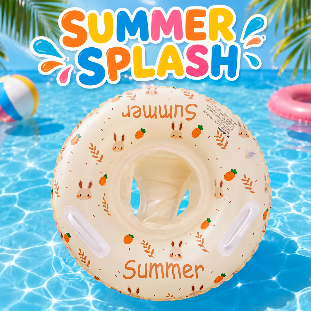 1PC Bouée de natation, Siège de piscine gonflable avec poignées