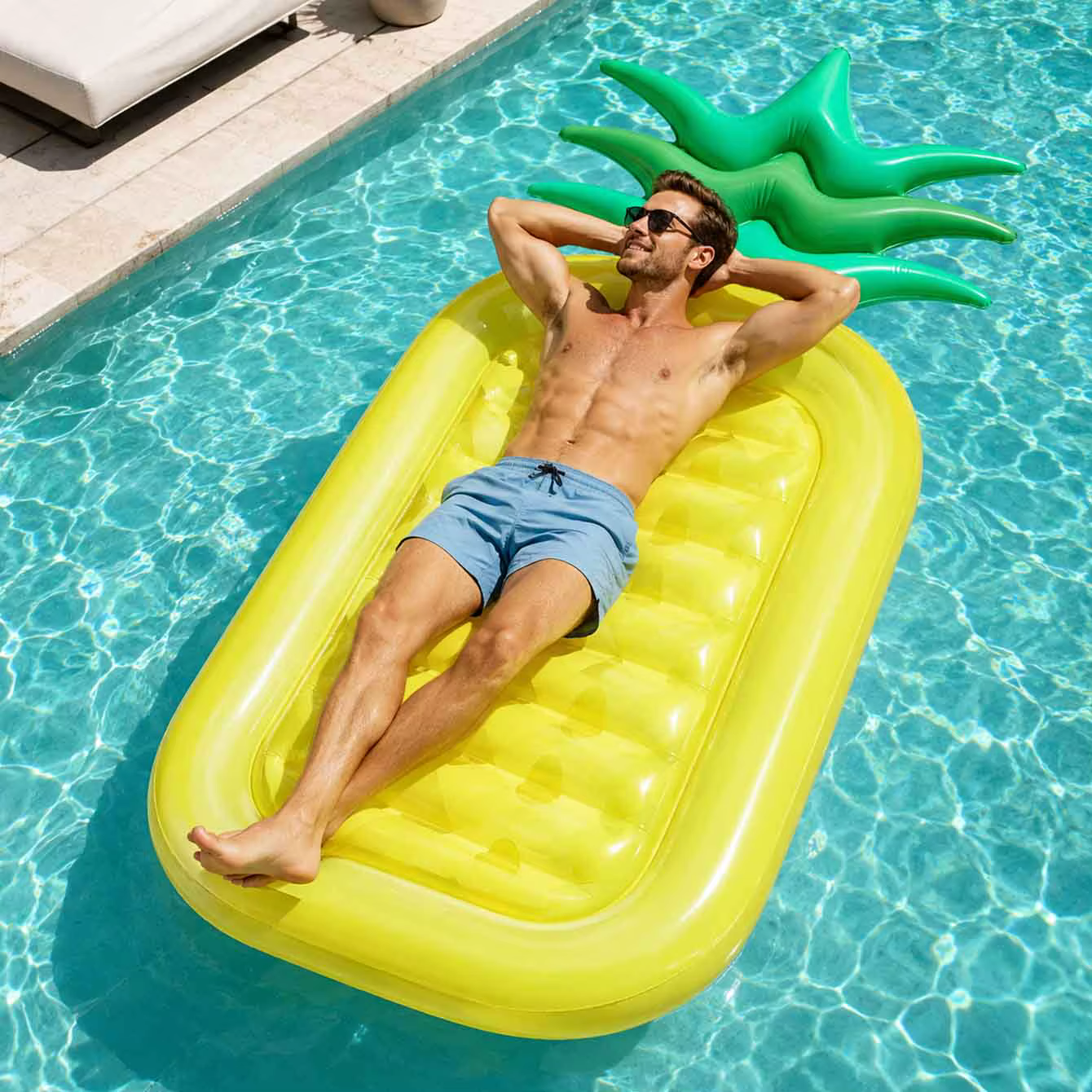 Flotteur de piscine gonflable, flotteurs de piscine gonflables, radeau gonflable pour l'été, chaise longue géante pour piscine, amusement estival pour piscine, lac, plage