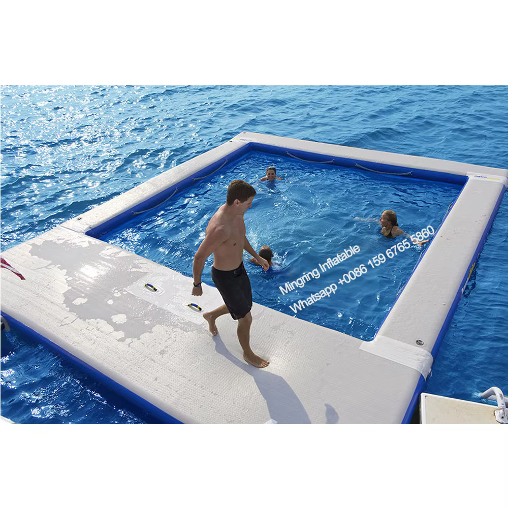 Piscine flottante gonflable en PVC à double paroi blanche
