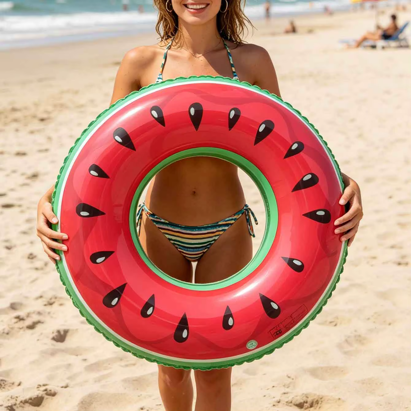 1PC Bouée gonflable pour piscine en forme de fruits