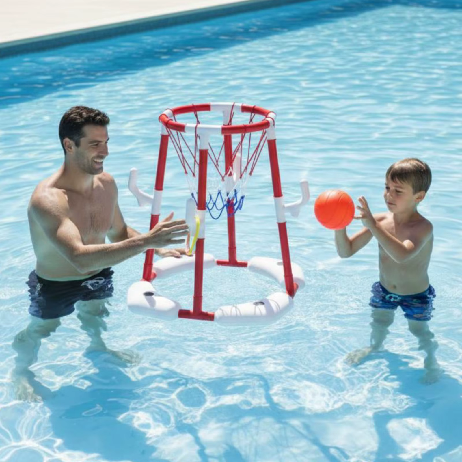 Panier de basket flottant pour piscine