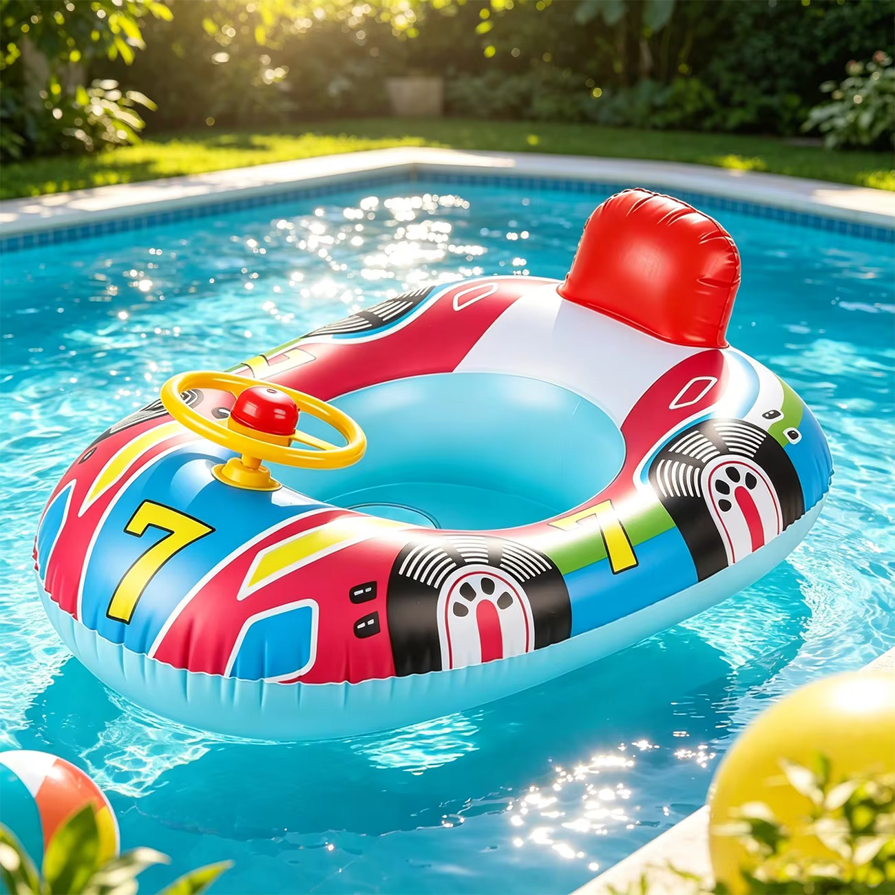 1 flotteur de piscine, bouée gonflable